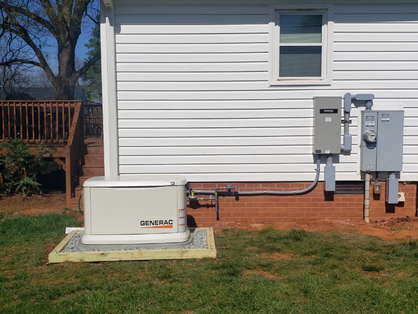 stationary generator installation